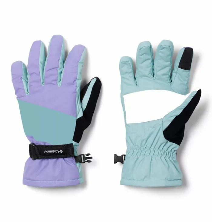 Core II Ski Gloves Paisley Purple Aqua Haze Kids Columbia Sportswear Gloves