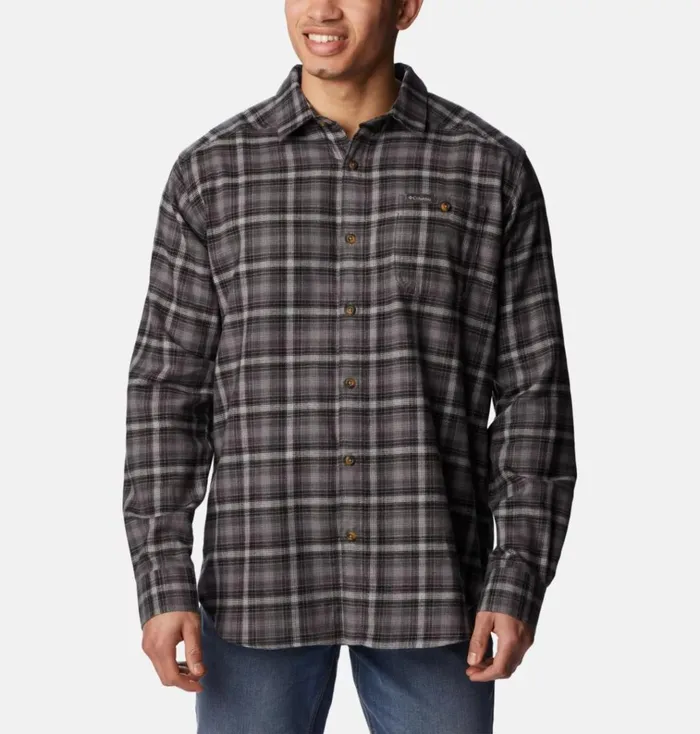 Cornell Woods Flannel Long Sleeve Shirt City Grey Tartan Ombre Mens Columbia Sportswear Long Sleeve Cornell Woods Flannel Long Sleeve Shirt City Grey Tartan Ombre Mens Columbia Sportswear Long Sleeve