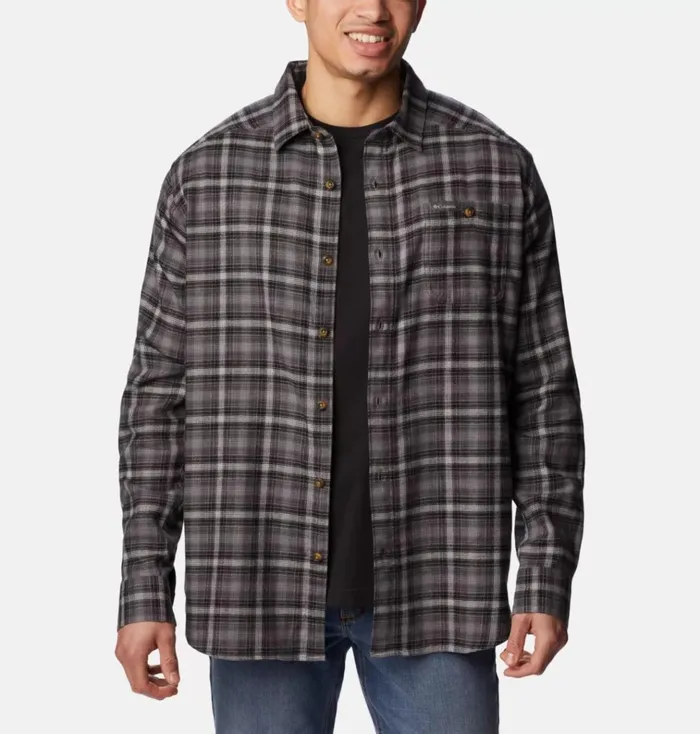 Cornell Woods Flannel Long Sleeve Shirt City Grey Tartan Ombre Mens Columbia Sportswear Long Sleeve Cornell Woods Flannel Long Sleeve Shirt City Grey Tartan Ombre Mens Columbia Sportswear Long Sleeve