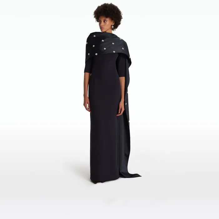 Cosette Midnight Navy Long Dress Women Safiyaa Dresses