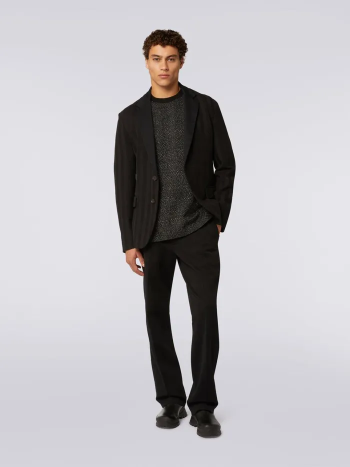 Cotton And Viscose Chevron Jacket Black Men Missoni Coats and Jackets Cotton And Viscose Chevron Jacket Black Men Missoni Coats and Jackets
