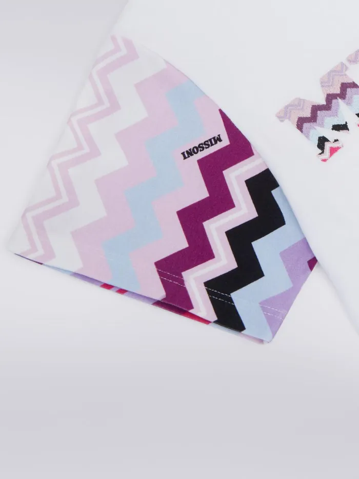 Cotton TShirt With Inserts And Zigzag Logo Multicoloured Kids Missoni Clothing Cotton TShirt With Inserts And Zigzag Logo Multicoloured Kids Missoni Clothing