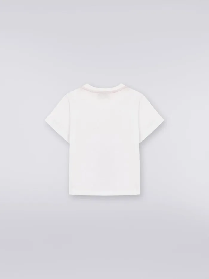 Cotton TShirt With Slub Print And Logo White Kids Missoni Baby 024 Months Cotton TShirt With Slub Print And Logo White Kids Missoni Baby 024 Months