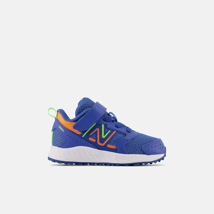 Crib and Toddlers Size 0 8211 10 Kids Newbalance Fresh Foam 650 Bungee Lace With Top Strap Cobalt With Pixel Green And Blaze Orange Crib and Toddlers Size 0 8211 10 Kids Newbalance Fresh Foam 650 Bungee Lace With Top Strap Cobalt With Pixel Green And Blaze Orange