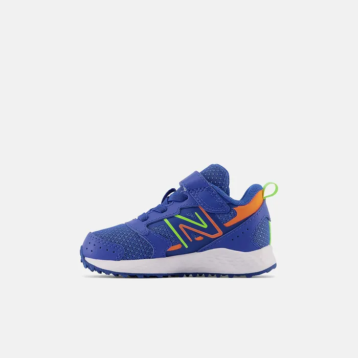 Crib and Toddlers Size 0 8211 10 Kids Newbalance Fresh Foam 650 Bungee Lace With Top Strap Cobalt With Pixel Green And Blaze Orange Crib and Toddlers Size 0 8211 10 Kids Newbalance Fresh Foam 650 Bungee Lace With Top Strap Cobalt With Pixel Green And Blaze Orange