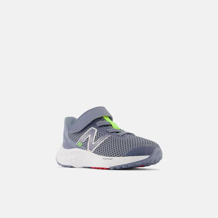 Crib and Toddlers Size 0 8211 10 Kids Newbalance Fresh Foam Arishi V4 Bungee Lace With Top Strap Arctic Grey With Pixel Green And True Red Crib and Toddlers Size 0 8211 10 Kids Newbalance Fresh Foam Arishi V4 Bungee Lace With Top Strap Arctic Grey With Pixel Green And True Red