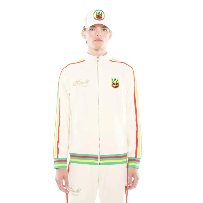 Cult Of Individuality BOB MARLEY TRACK SUIT IN CREAM Beige Apparel SWEATSHIRTS and SWEATPANTS