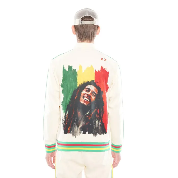 Cult Of Individuality BOB MARLEY TRACK SUIT IN CREAM Beige Apparel SWEATSHIRTS and SWEATPANTS