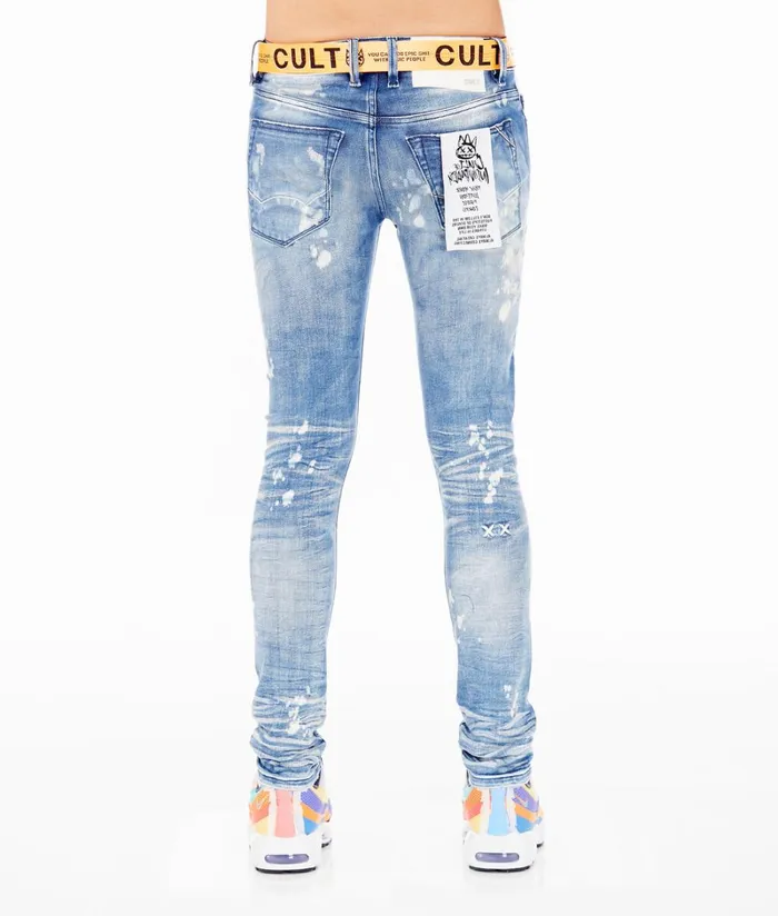 Cult Of Individuality PUNK SUPER SKINNY IN DUNE Blue Denim PUNK SUPER SKINNY
