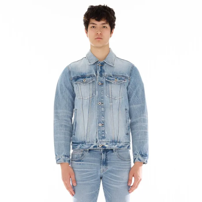Cult Of Individuality TYPE II DENIM JACKET IN ACID Blue DenimApparel DENIM JACKETS