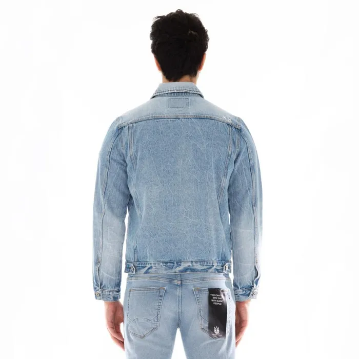 Cult Of Individuality TYPE II DENIM JACKET IN ACID Blue DenimApparel DENIM JACKETS