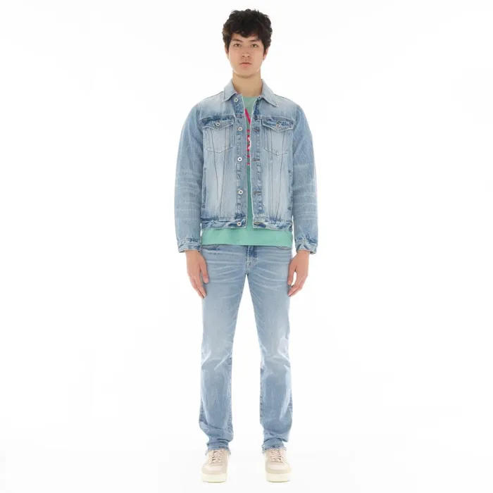 Cult Of Individuality TYPE II DENIM JACKET IN ACID Blue DenimApparel DENIM JACKETS