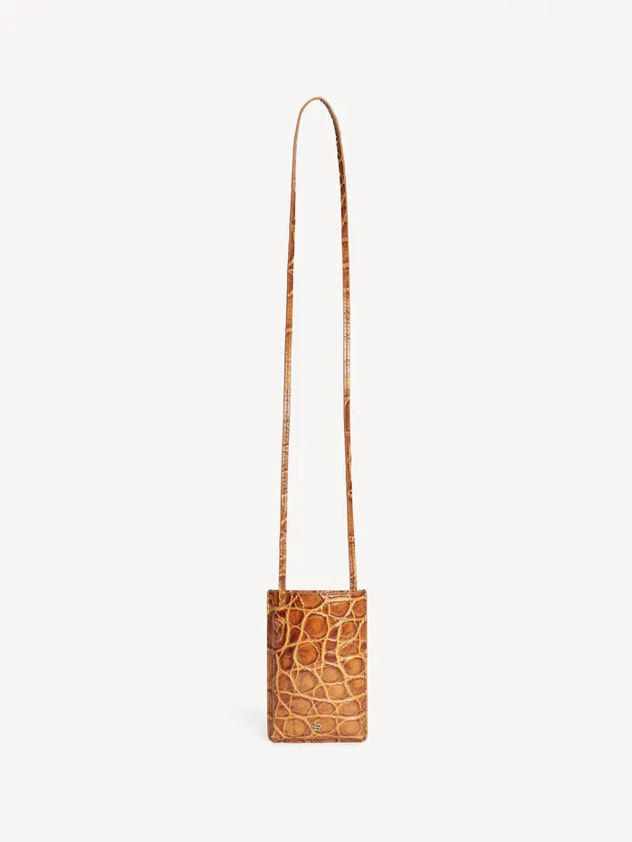 Dame Andre Accessories By Malene Birger Aya Mobiltaske Cognac