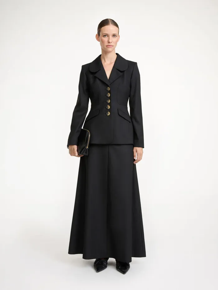 Dame Blazere By Malene Birger Adrienna Enkeltradet Blazer Black