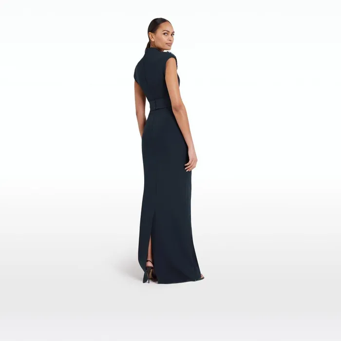 Dana Midnight Navy Long Dress Women Safiyaa Dresses