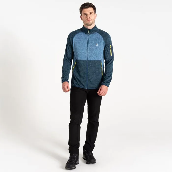 Dare 2b Fleece Torrek Mountain Zip Through Fleece Moonlight Denim Yellow 8211 Men