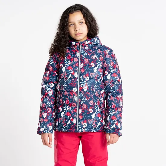Dare 2b Insulated Jackets Girls039 Verdict Waterproof Insulated Ski Jacket Pink Floral Print 8211 Kids