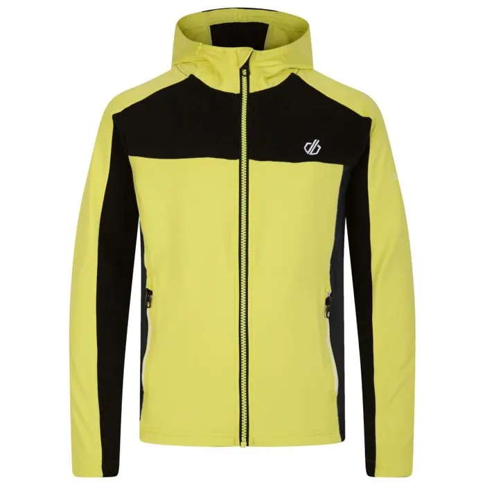 Dare 2b Midlayers Thriving Hooded Core Stretch Midlayer Black Yellow 8211 Kids