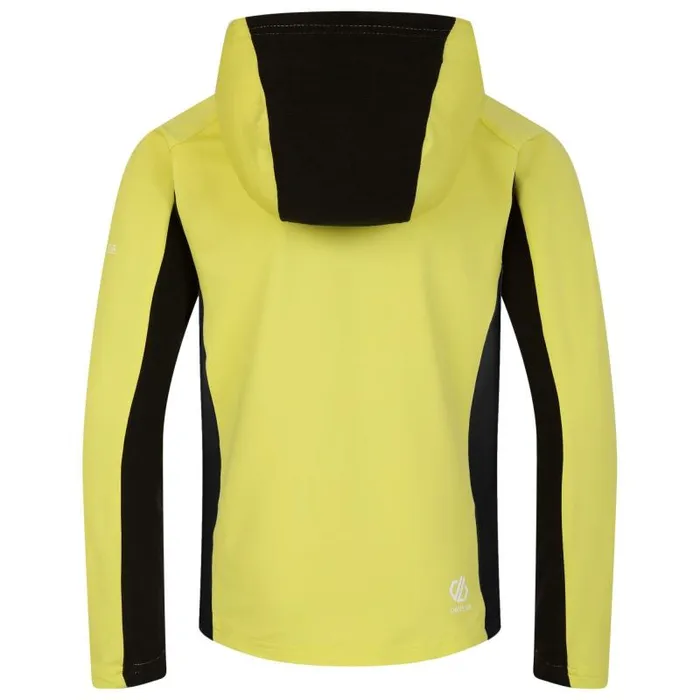 Dare 2b Midlayers Thriving Hooded Core Stretch Midlayer Black Yellow 8211 Kids
