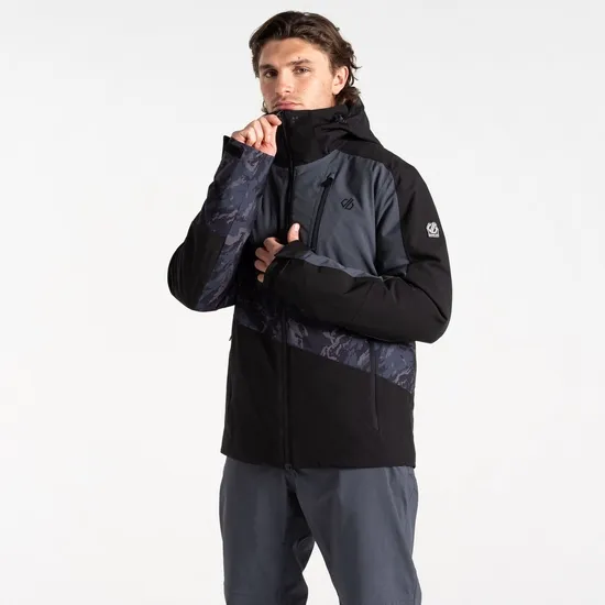 Dare 2b Ski Jackets Baseplate II Ski Jacket Black Grey 8211 Men