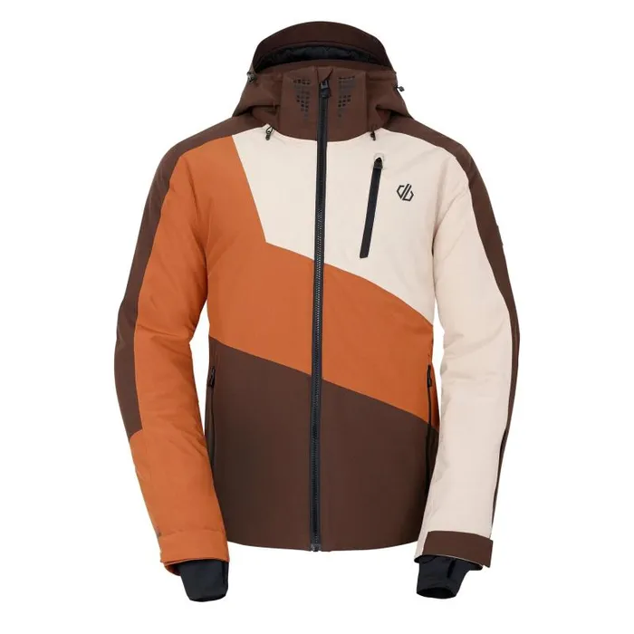 Dare 2b Ski Jackets Baseplate II Ski Jacket Mocha Brown Orange 8211 Men