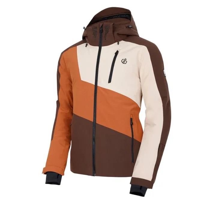 Dare 2b Ski Jackets Baseplate II Ski Jacket Mocha Brown Orange 8211 Men