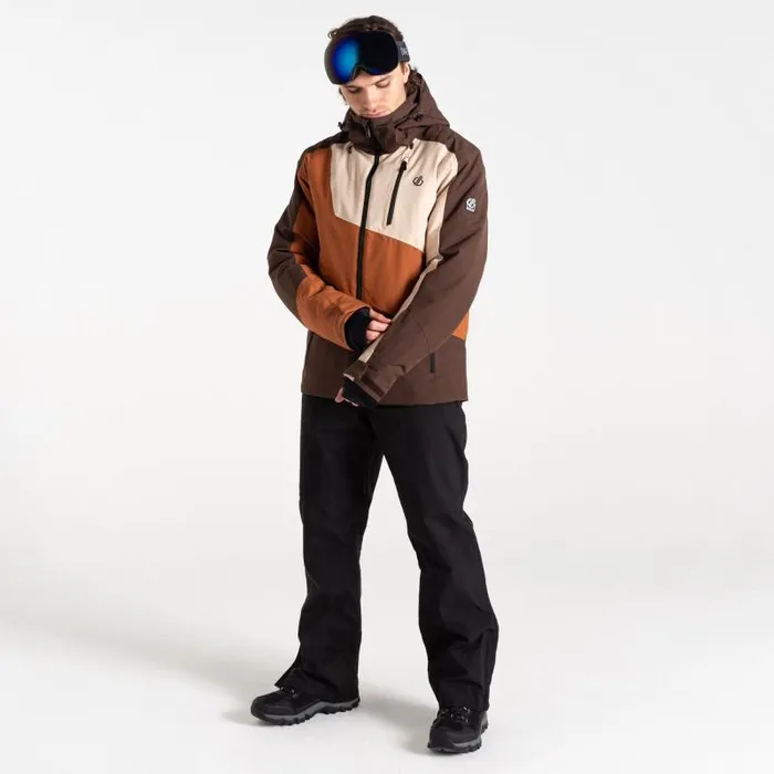 Dare 2b Ski Jackets Baseplate II Ski Jacket Mocha Brown Orange 8211 Men