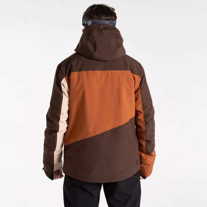 Dare 2b Ski Jackets Baseplate II Ski Jacket Mocha Brown Orange 8211 Men