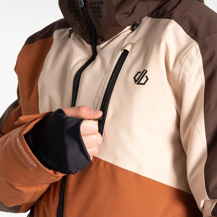 Dare 2b Ski Jackets Baseplate II Ski Jacket Mocha Brown Orange 8211 Men