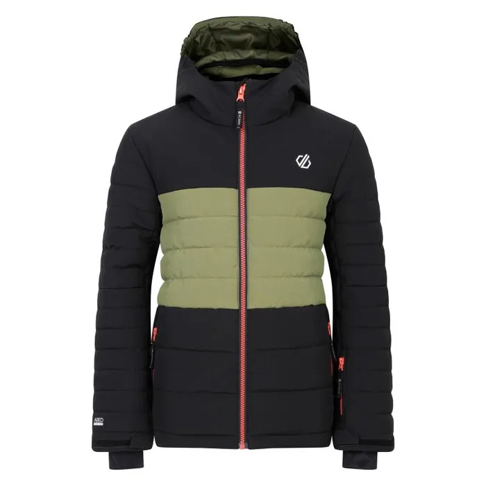 Dare 2b Ski Jackets Cheerful II Ski Jacket Black Olivine Green 8211 Kids