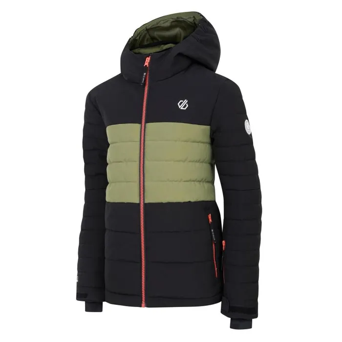 Dare 2b Ski Jackets Cheerful II Ski Jacket Black Olivine Green 8211 Kids