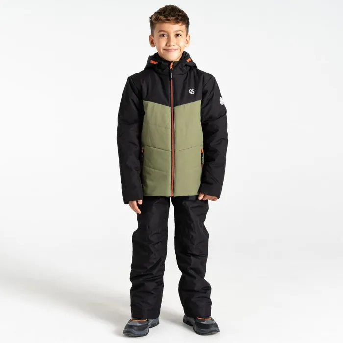 Dare 2b Ski Jackets Jolly Puffer Jacket Black Olivine Green 8211 Kids