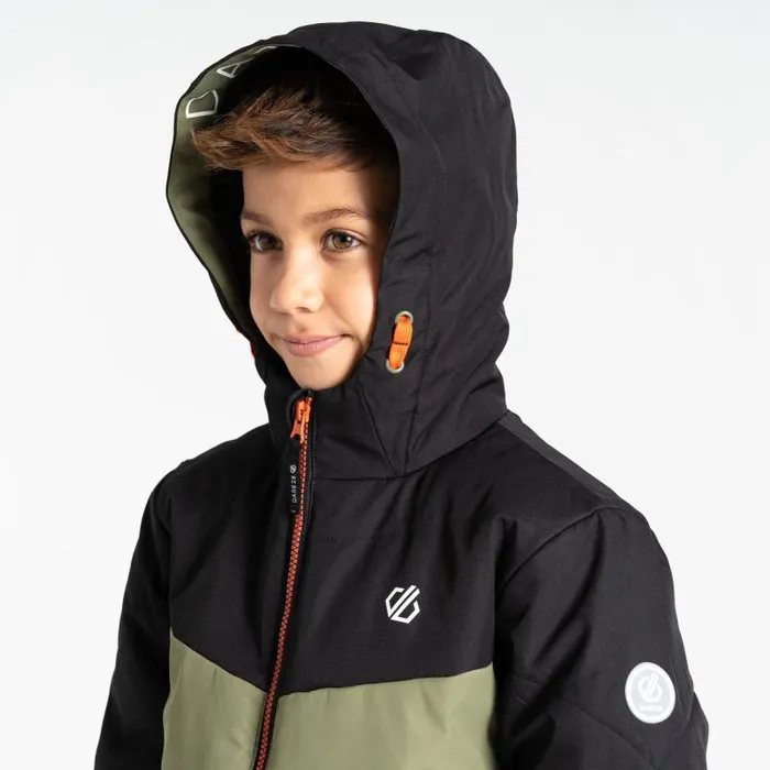 Dare 2b Ski Jackets Jolly Puffer Jacket Black Olivine Green 8211 Kids