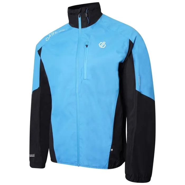 Dare 2b Waterproof Jackets Mediant Waterproof Cycling Jacket Methyl Blue Black 8211 Men