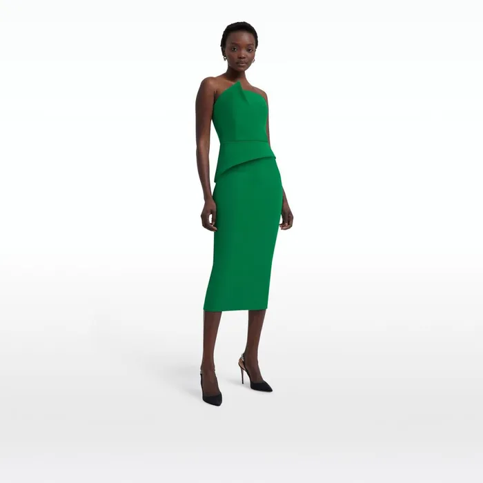Delani Jewel Green Midi Dress Women Safiyaa Dresses