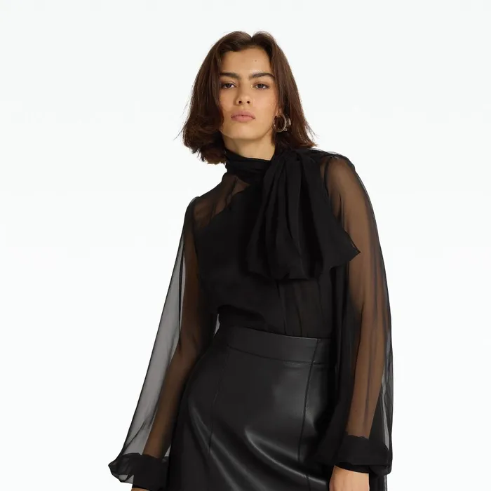 Delfinane Black Top Women Safiyaa Tops