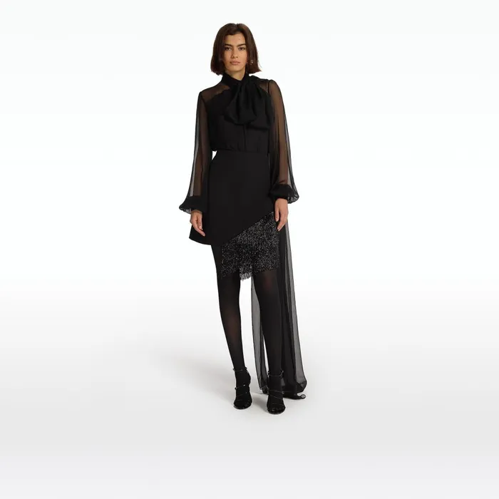 Delfinane Black Top Women Safiyaa Tops