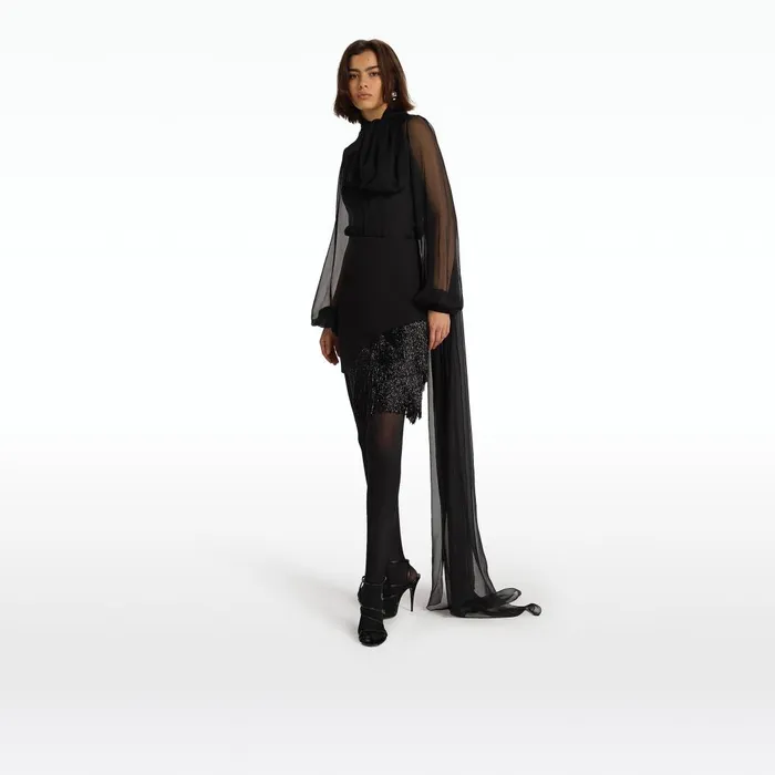 Delfinane Black Top Women Safiyaa Tops