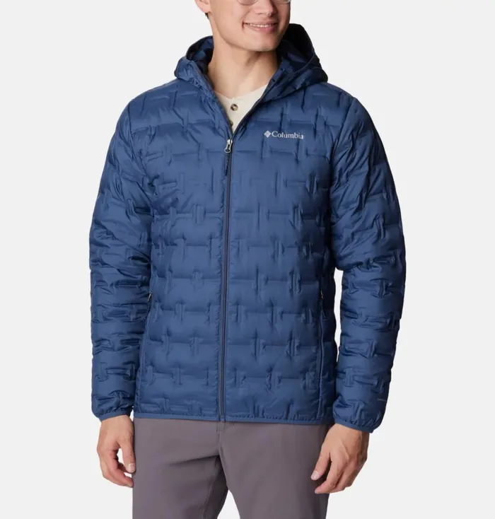 Delta Ridge Down Hooded Jacket Dark Mountain Mens Columbia Sportswear Insulated and Down Delta Ridge Down Hooded Jacket Dark Mountain Mens Columbia Sportswear Insulated and Down