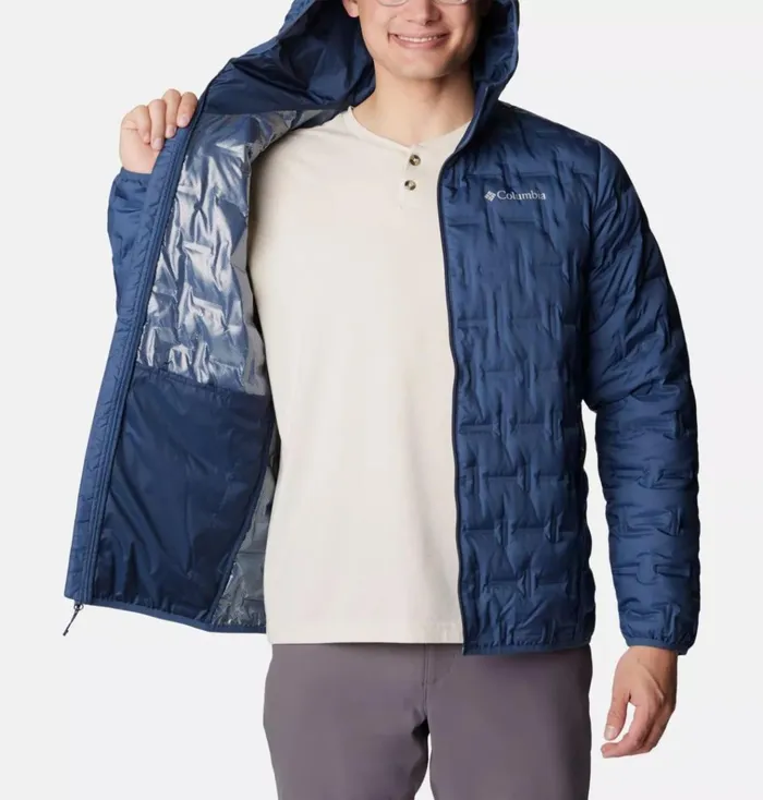 Delta Ridge Down Hooded Jacket Dark Mountain Mens Columbia Sportswear Insulated and Down Delta Ridge Down Hooded Jacket Dark Mountain Mens Columbia Sportswear Insulated and Down