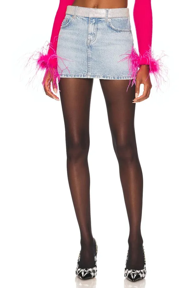 Denim Women Lovers and Friends Remy Micro Mini Skirt Chateau Embellish