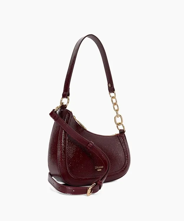 Direction Berry Reptile Effect Shoulder Bag Dune London Red Women Dune London Handbags Direction Berry Reptile Effect Shoulder Bag Dune London Red Women Dune London Handbags
