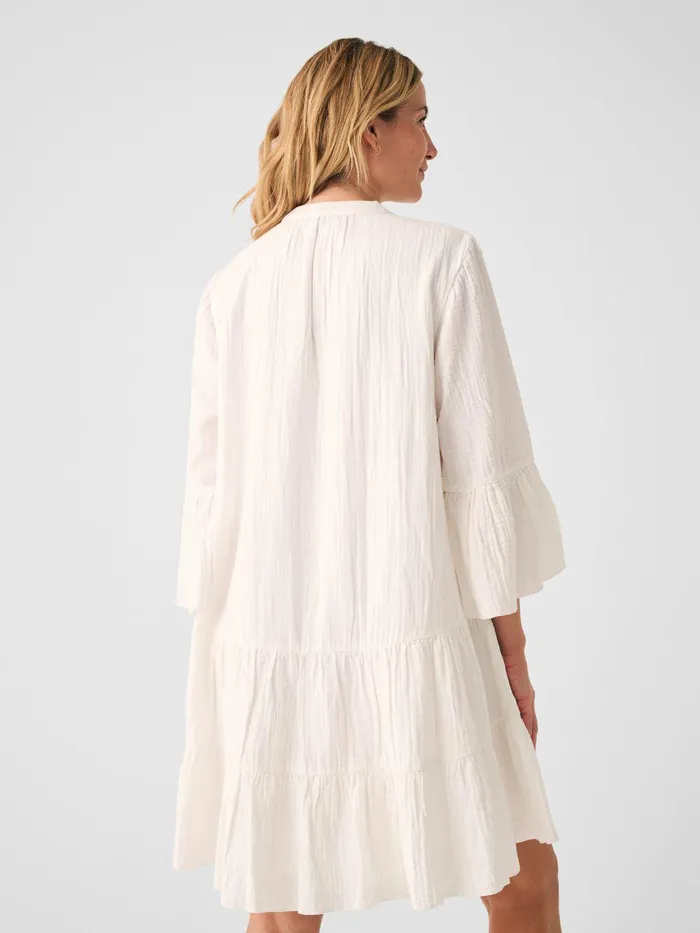 Dream Cotton Gauze Kasey Dress 8211 White White Women Faherty Dresses