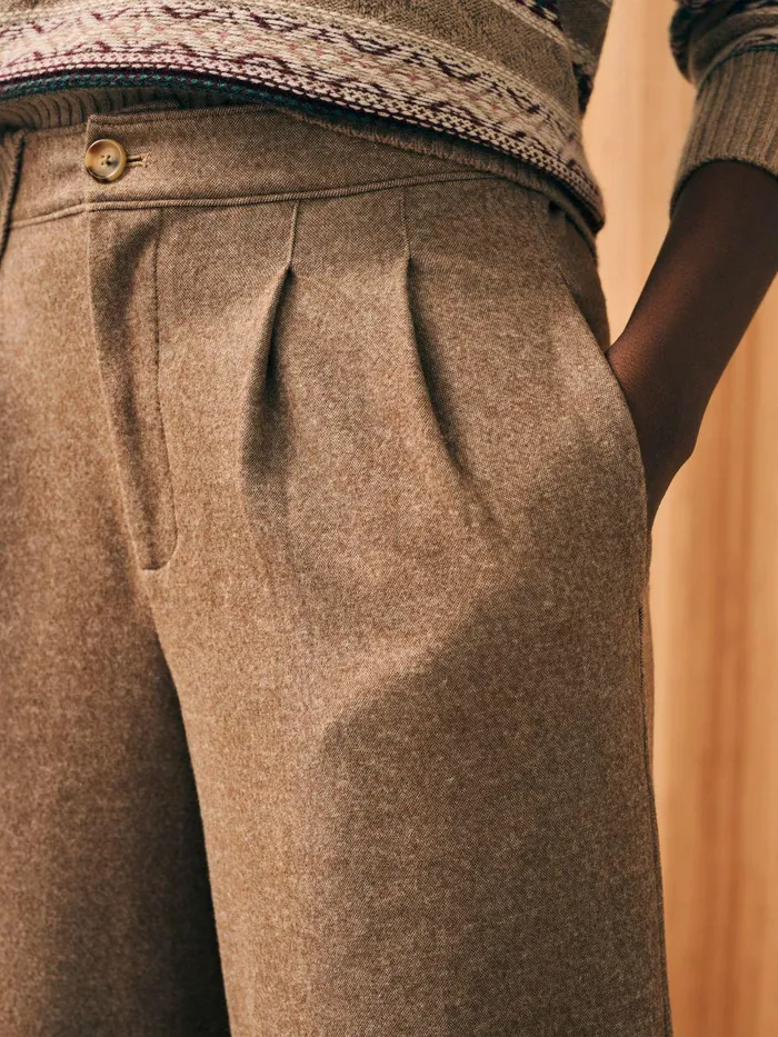 Dream Flannel Trouser 8211 Camel Camel Women Faherty Pants
