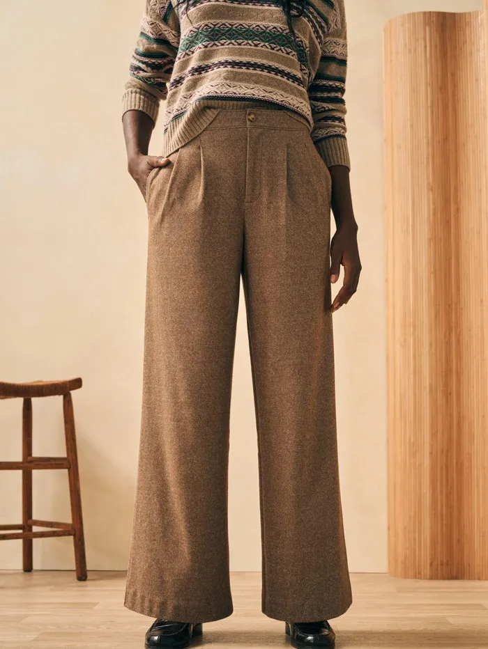 Dream Flannel Trouser 8211 Camel Camel Women Faherty Pants