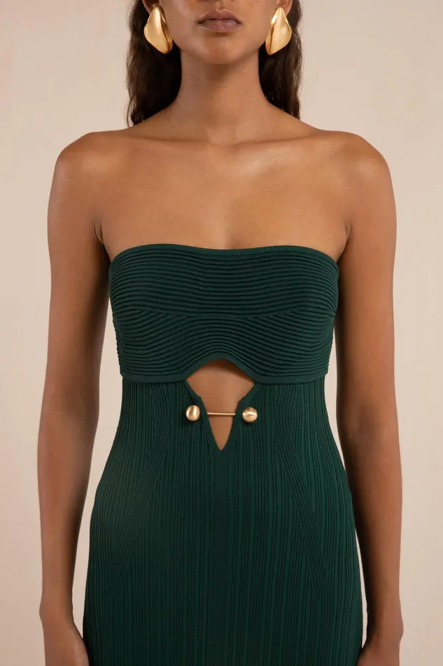 Dresses Women Cult Gaia CHRISTY KNIT DRESS 8211 FOREST GREEN Dresses Women Cult Gaia CHRISTY KNIT DRESS 8211 FOREST GREEN