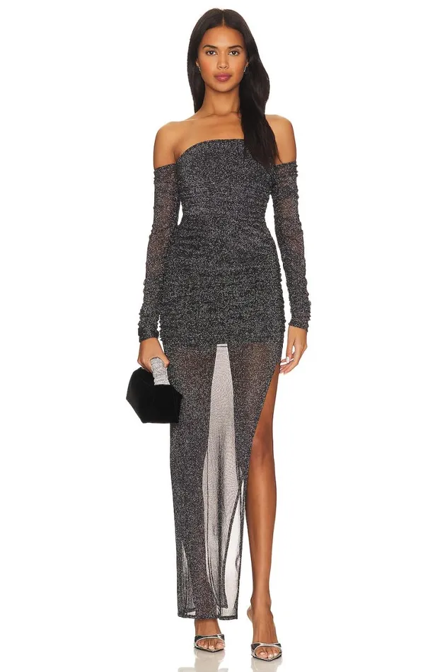 Dresses Women Lovers and Friends Deidra Maxi Dress Metallic Black
