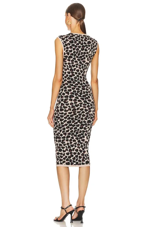 Dresses Women Lovers and Friends Seanna Leopard Midi Dress Brown Multi