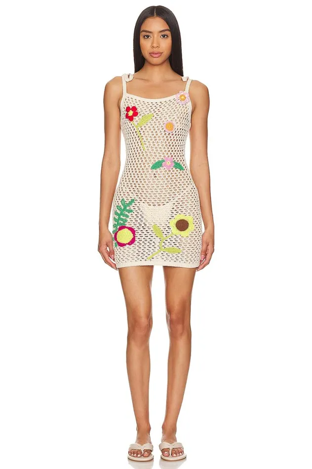 Dresses Women Lovers and Friends Stella Mini Dress Beige Multi