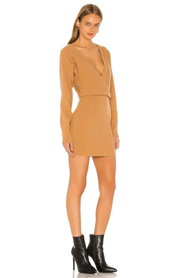 Dresses Women Lovers and Friends Sweater Dress Camel